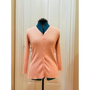 Womens Size M Petite Viscose Cardigan in Pink - Coldwater Creek